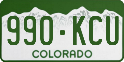 CO license plate 990KCU