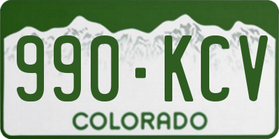 CO license plate 990KCV