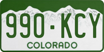 CO license plate 990KCY