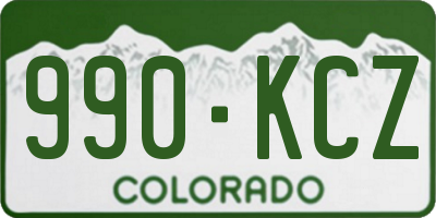 CO license plate 990KCZ