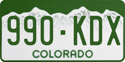 CO license plate 990KDX