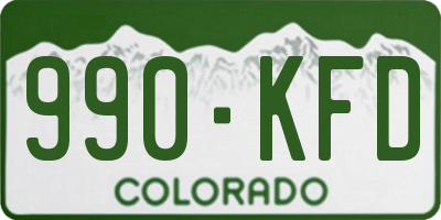 CO license plate 990KFD
