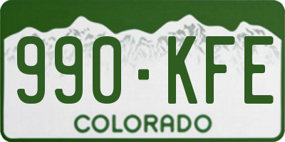 CO license plate 990KFE