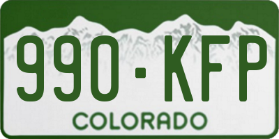 CO license plate 990KFP