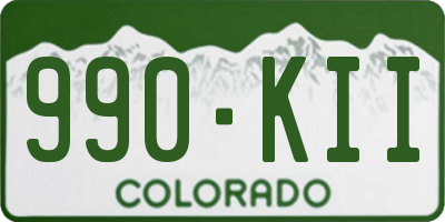 CO license plate 990KII