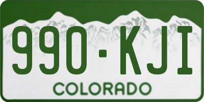 CO license plate 990KJI