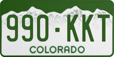 CO license plate 990KKT