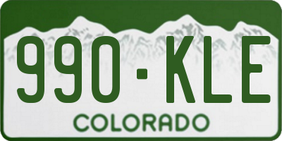 CO license plate 990KLE