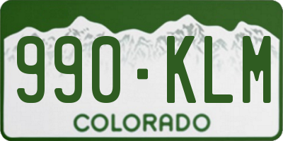 CO license plate 990KLM