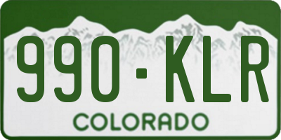 CO license plate 990KLR