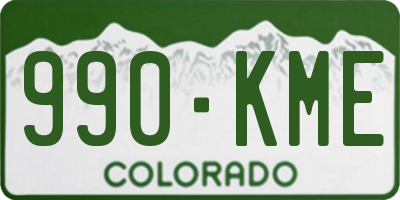 CO license plate 990KME
