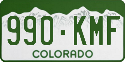 CO license plate 990KMF