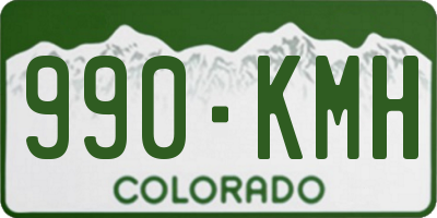 CO license plate 990KMH