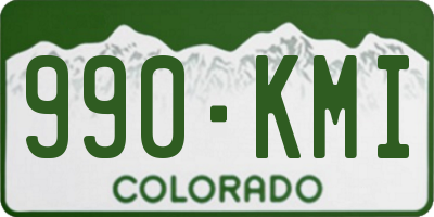 CO license plate 990KMI