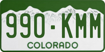 CO license plate 990KMM