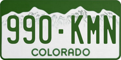 CO license plate 990KMN