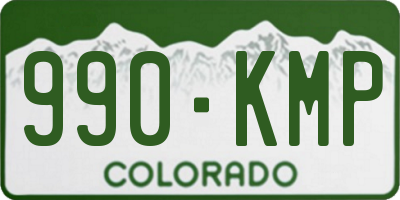 CO license plate 990KMP
