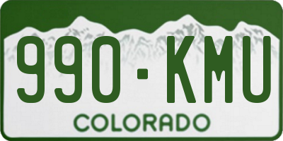 CO license plate 990KMU