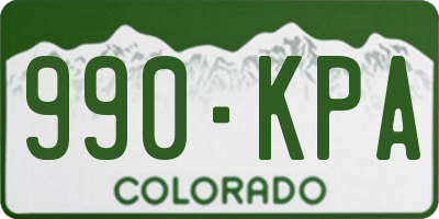 CO license plate 990KPA