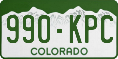 CO license plate 990KPC