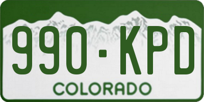 CO license plate 990KPD