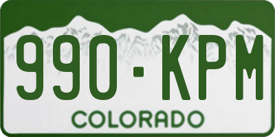 CO license plate 990KPM