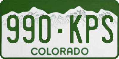 CO license plate 990KPS