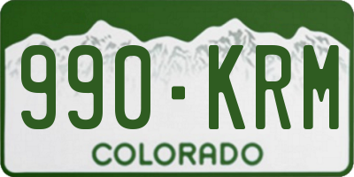 CO license plate 990KRM