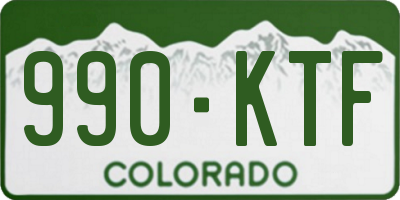 CO license plate 990KTF