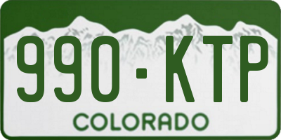 CO license plate 990KTP