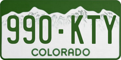 CO license plate 990KTY