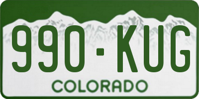 CO license plate 990KUG