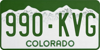 CO license plate 990KVG