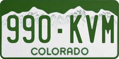 CO license plate 990KVM