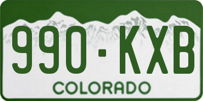 CO license plate 990KXB