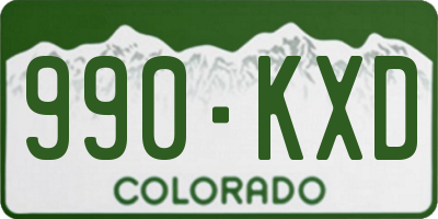 CO license plate 990KXD
