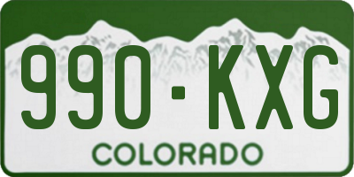 CO license plate 990KXG