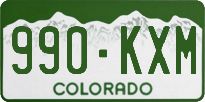 CO license plate 990KXM