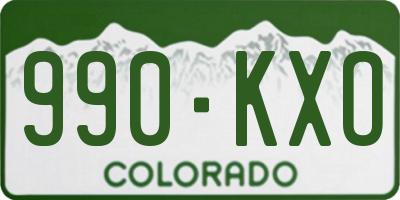 CO license plate 990KXO