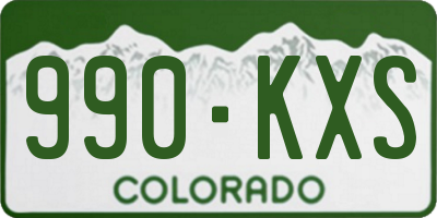 CO license plate 990KXS