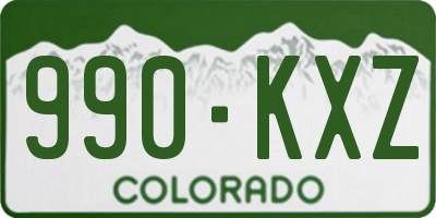 CO license plate 990KXZ