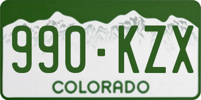 CO license plate 990KZX