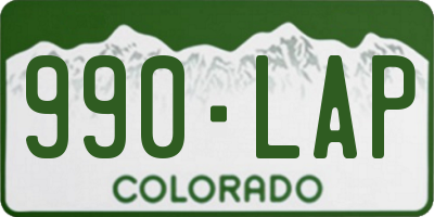 CO license plate 990LAP
