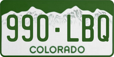 CO license plate 990LBQ