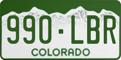 CO license plate 990LBR