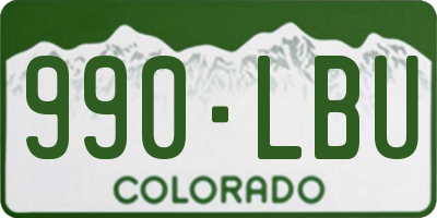 CO license plate 990LBU