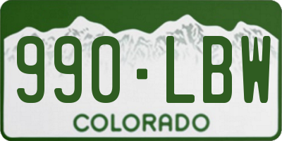 CO license plate 990LBW