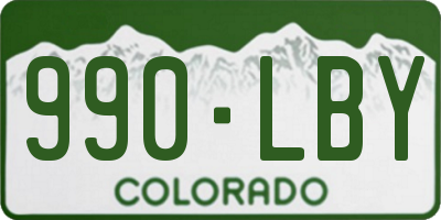 CO license plate 990LBY