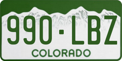 CO license plate 990LBZ