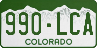 CO license plate 990LCA